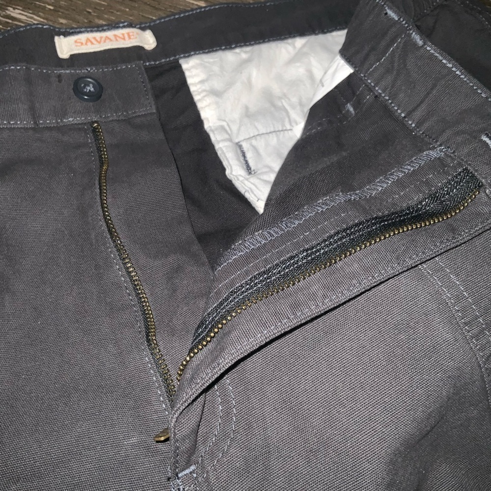 Savane Gray 8” Cargo Hiking Shorts Comfort Waist Tech Pocket Sun Protection 38 - Picture 8 of 11